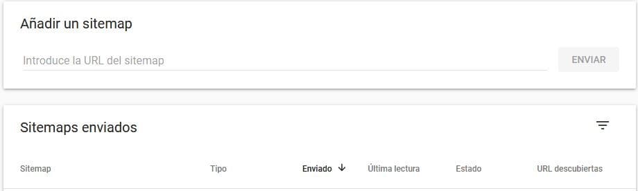 search console anadir sitemap ejemplo